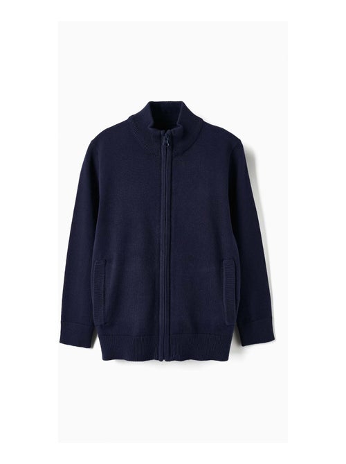 Veste bleu foncé à manches longues pour garçon manches longues ESSENTIALS LINE - Kiabi