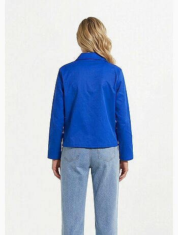 Veste boite en coton, avec col claudine - AFIBEL