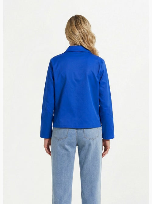 Veste boite en coton, avec col claudine - AFIBEL - Kiabi