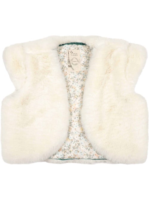 Veste Boléro Cérémonie Fille  Fausse Fourrure Beige  PELUCHE - La Faute à Voltaire - Kiabi