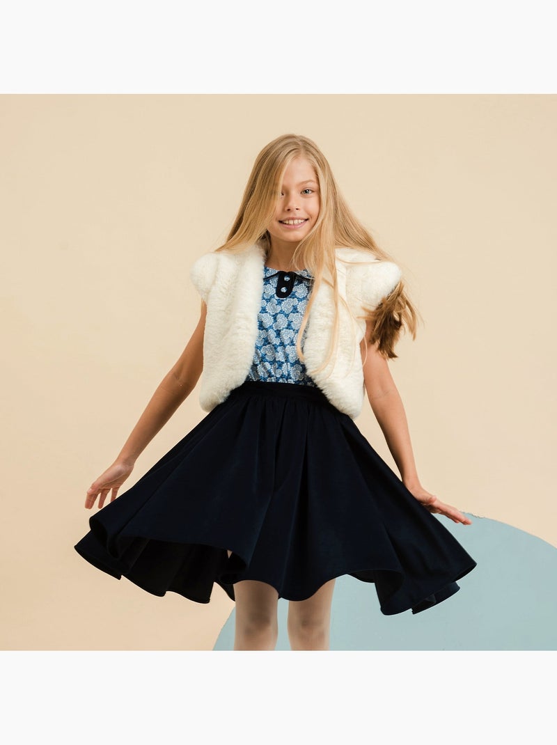 Veste Boléro Cérémonie Fille  Fausse Fourrure Beige  PELUCHE - La Faute à Voltaire Blanc cassé - Kiabi