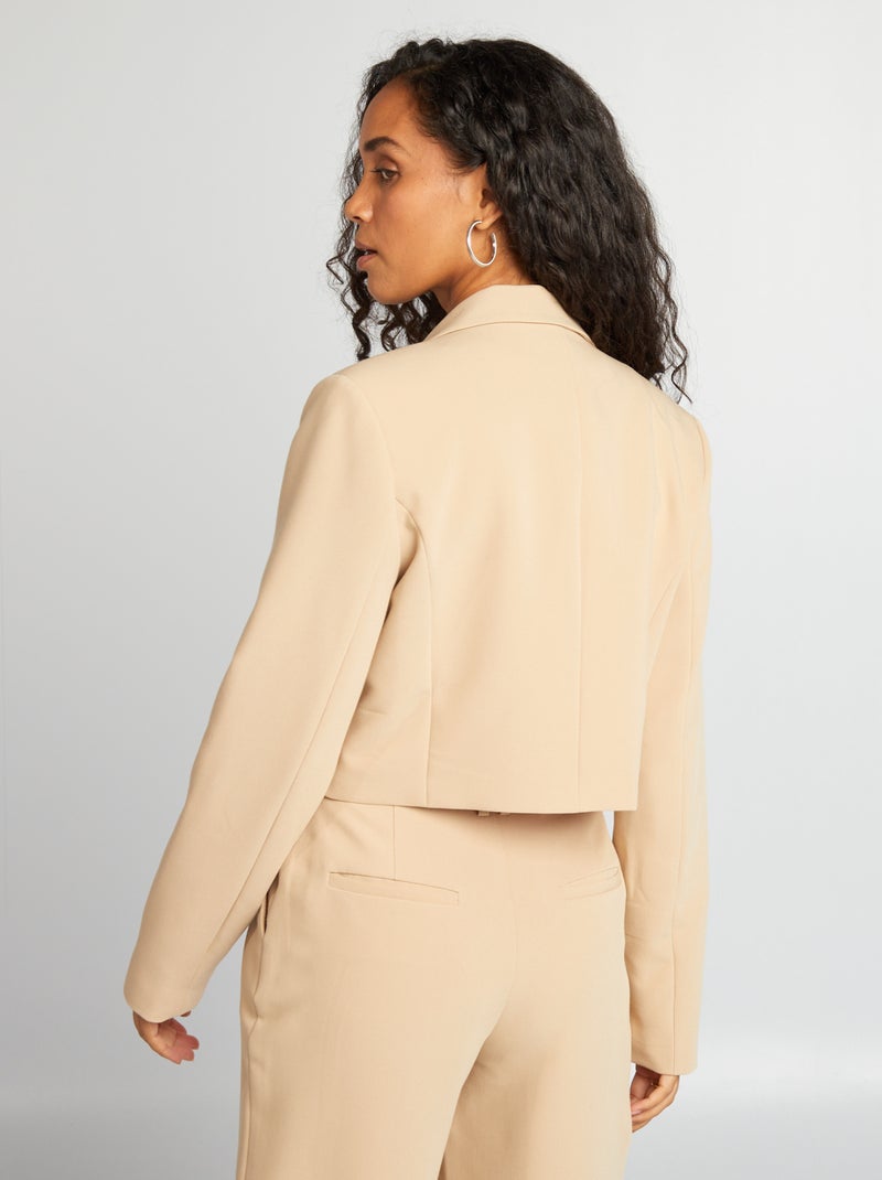 Veste boléro double boutonnage Beige - Kiabi