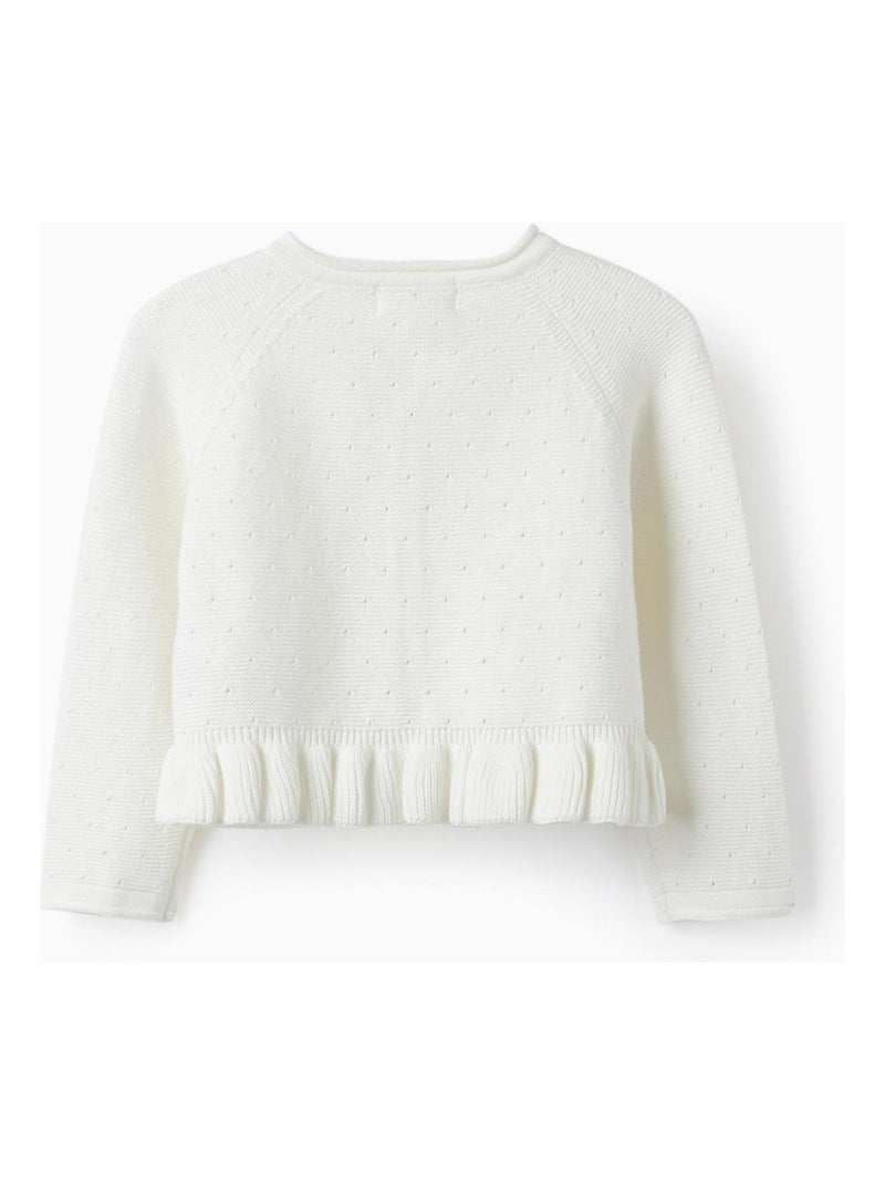 Veste boléro en maille perforée blanche pour bébé fille CÉRÉMONIE Blanc - Kiabi