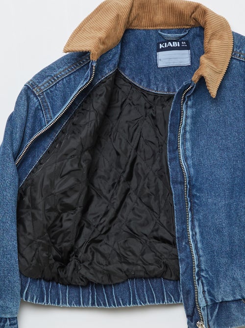 Veste bombée en jean - Kiabi