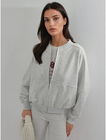 Veste bomber à coupe décontractée avec fermeture éclair et col montant busem