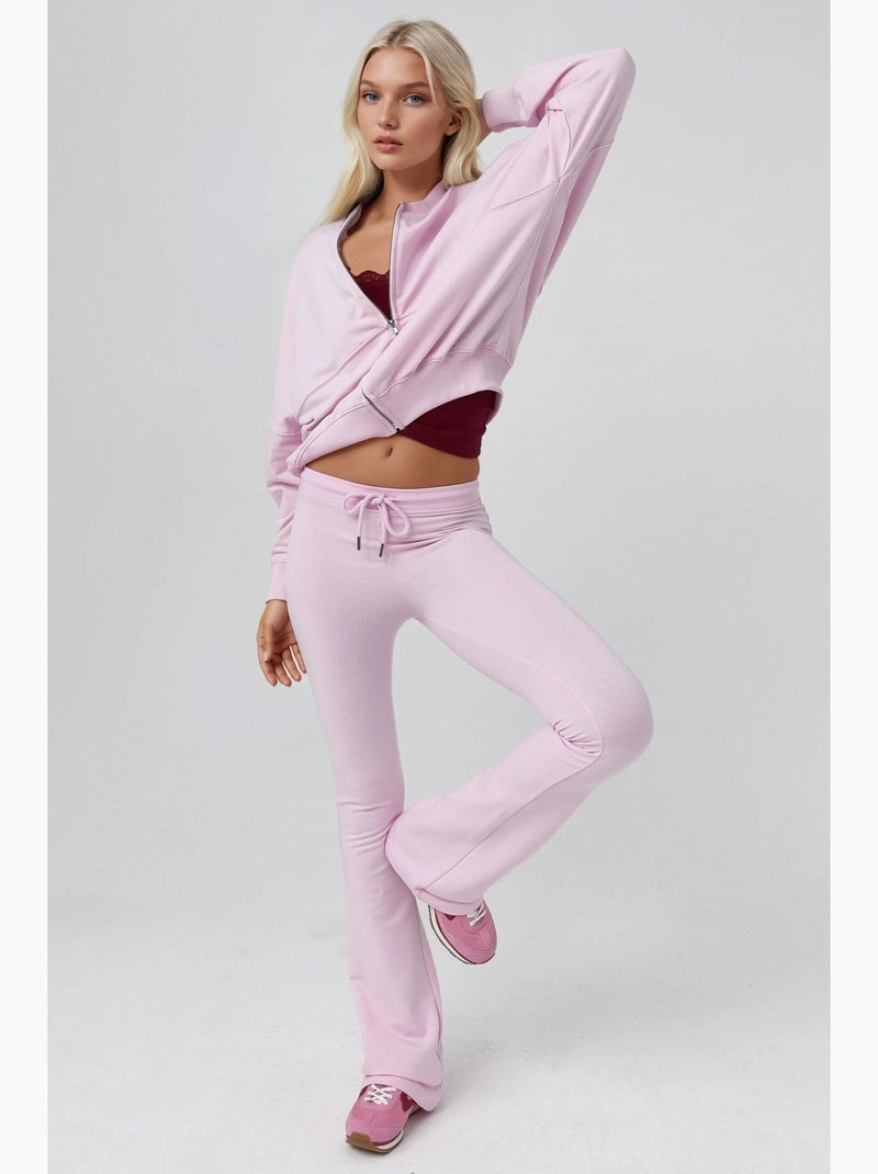 Veste bomber à coupe décontractée avec fermeture éclair et col montant busem Rose pâle - Kiabi