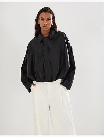 Veste bomber à effet de fourrure, MO Fashion