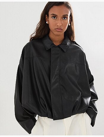 Veste bomber à effet de fourrure, MO Fashion