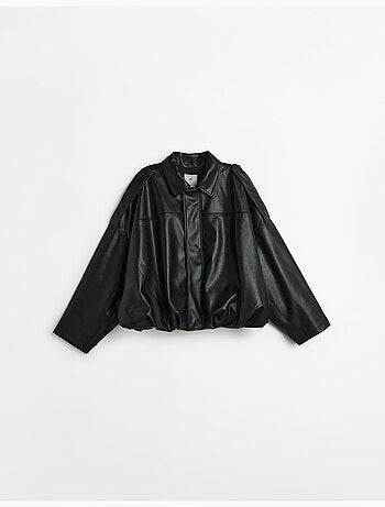 Veste bomber à effet de fourrure, MO Fashion