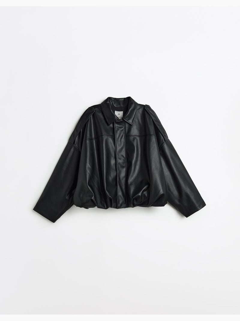 Veste bomber à effet de fourrure, MO Fashion Noir - Kiabi