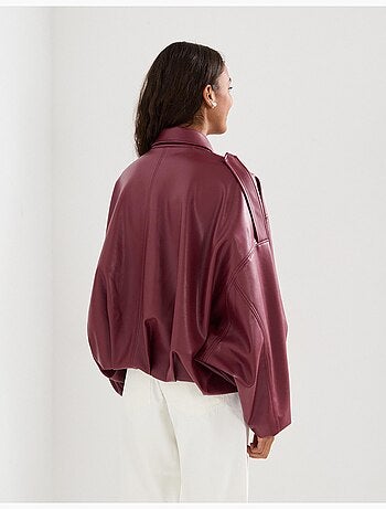 Veste bomber à effet de fourrure, MO Fashion