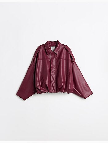 Veste bomber à effet de fourrure, MO Fashion