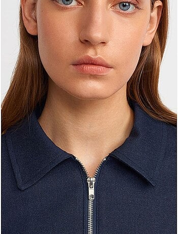 Veste Bomber Courte En Crêpe