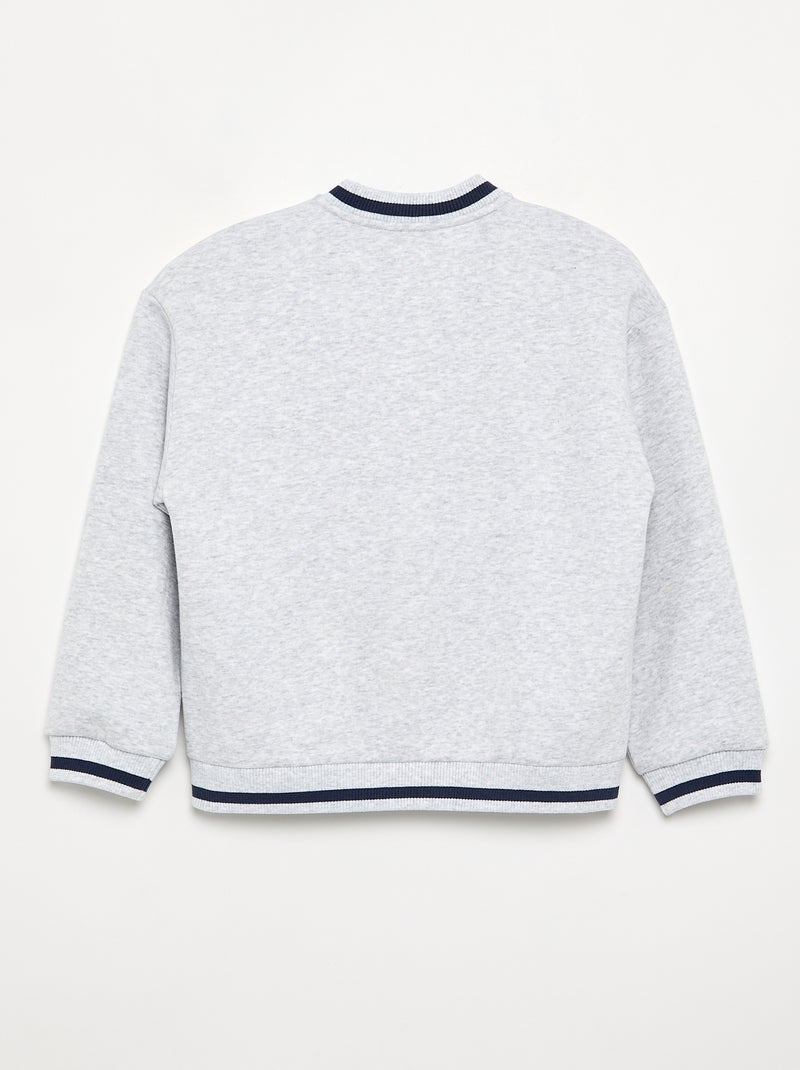 Veste bomber en polaire Gris - Kiabi