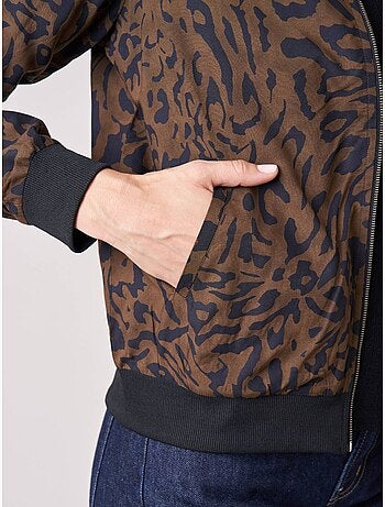 Veste bomber femme imprimé léopard 'deeluxe'