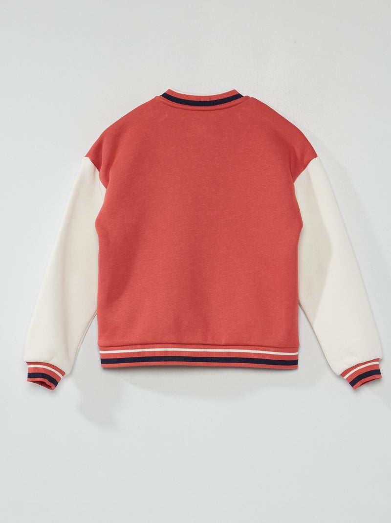 Veste bomber style campus Rose - Kiabi