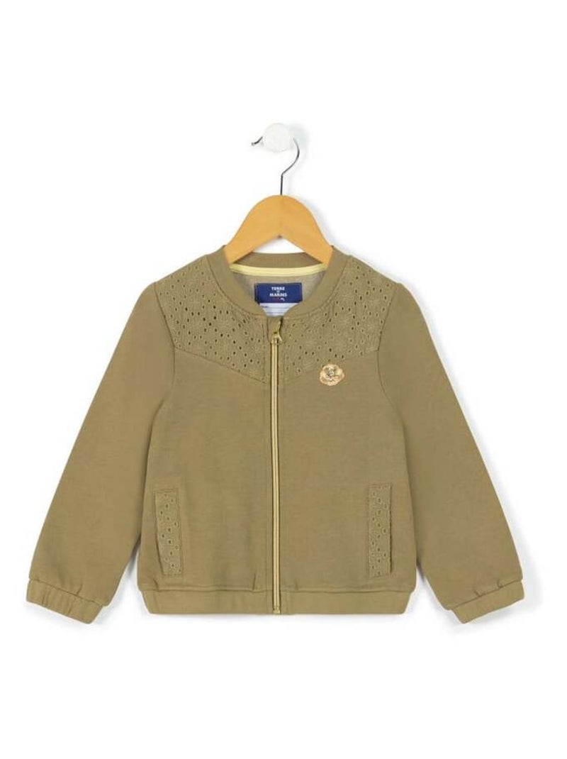 Veste bombers kaki Fille Vert kaki - Kiabi