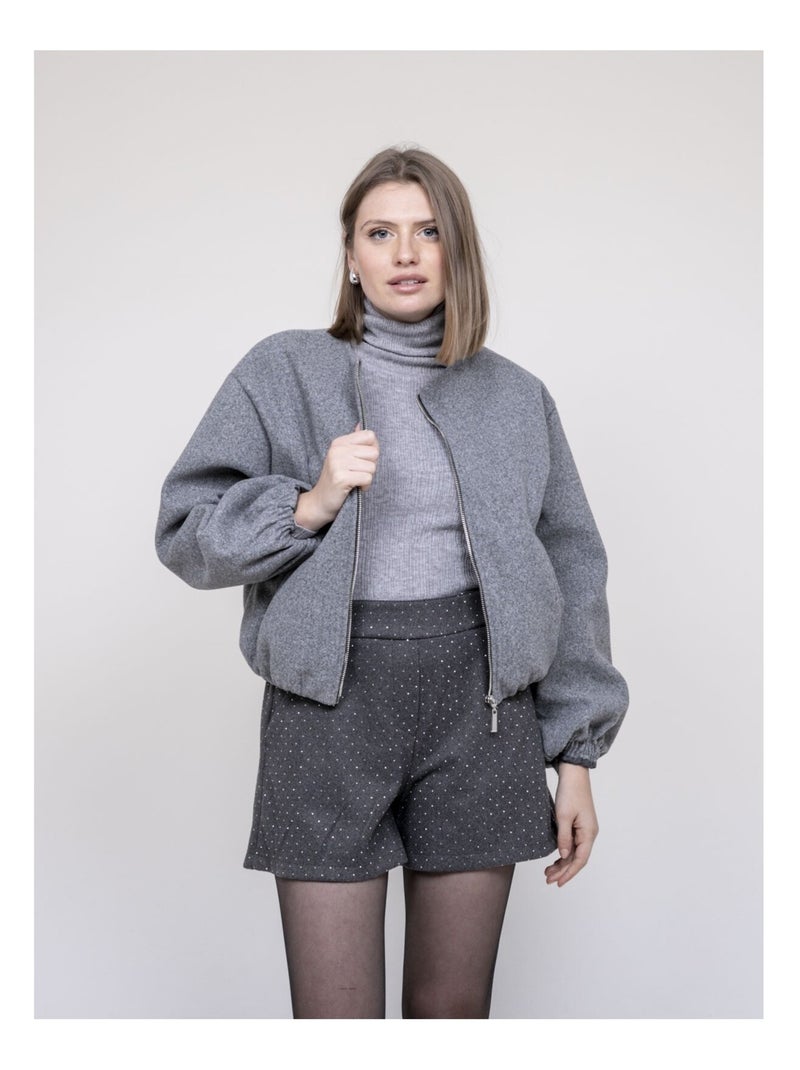 Veste bombers UBELIA Gris - Kiabi