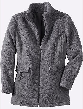 Veste bouclée coutures princesse structurantes - taille standard - moda vilona