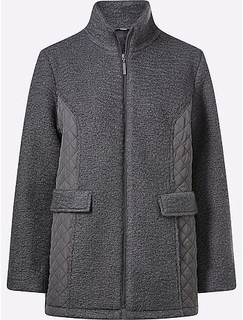 Veste bouclée coutures princesse structurantes - taille standard - moda vilona