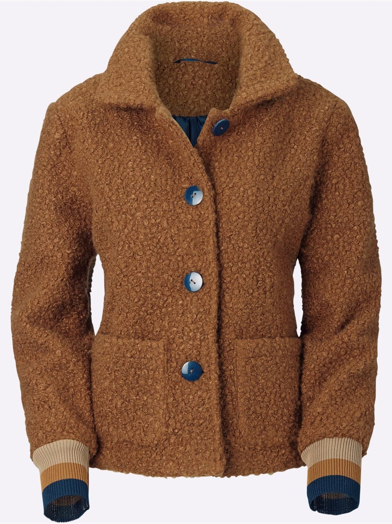 Veste Bouclée Qualité Bouclée Chaude - Taille Standard - Witt Ambre - Kiabi