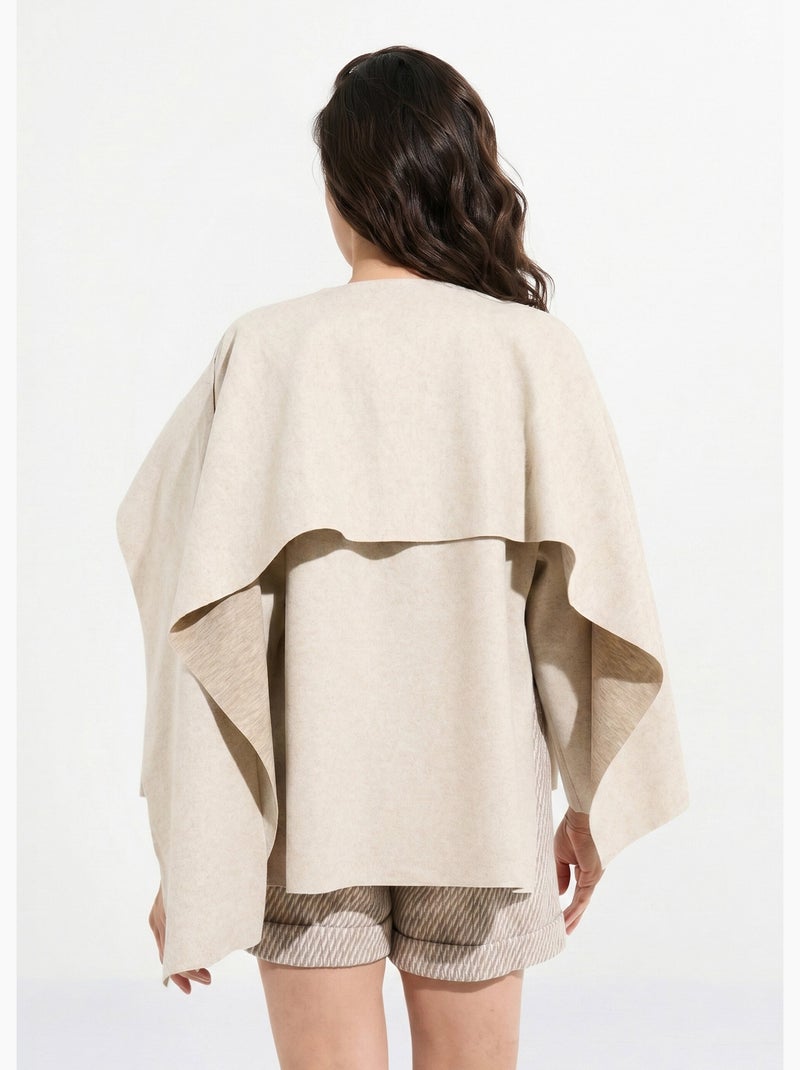 Veste bouton bijou métal et écharpe - afibel Beige - Kiabi