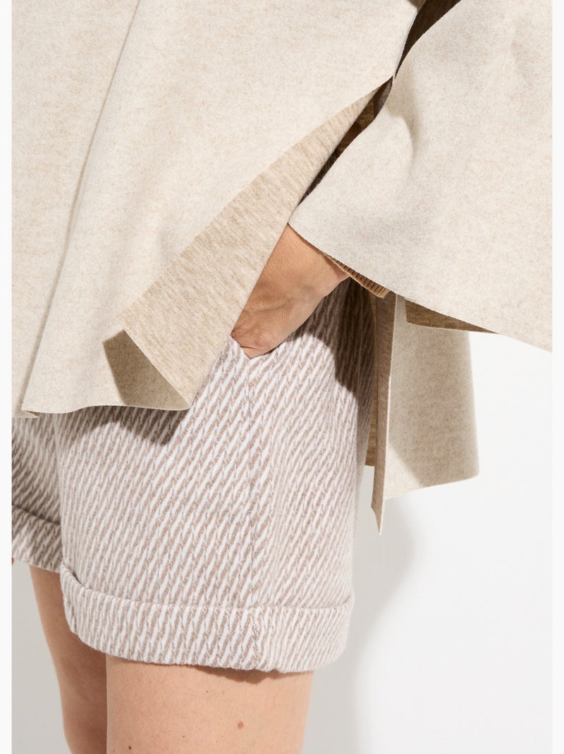 Veste bouton bijou métal et écharpe - afibel Beige - Kiabi