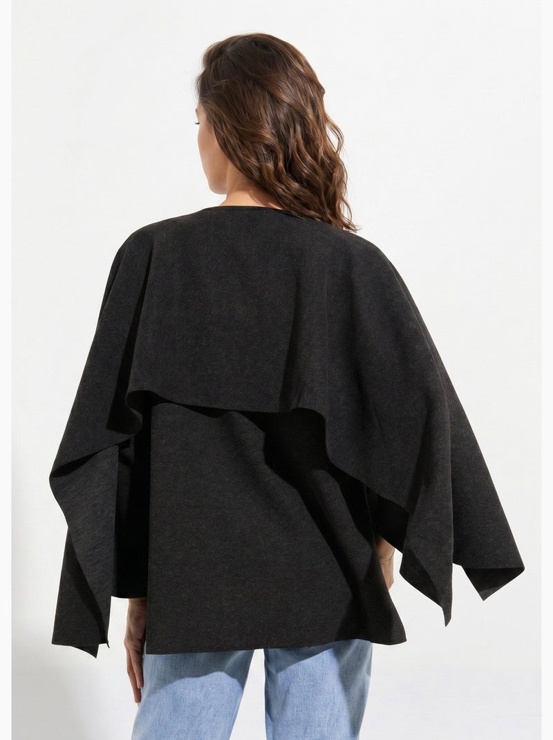 Veste bouton bijou métal et écharpe - AFIBEL Noir - Kiabi