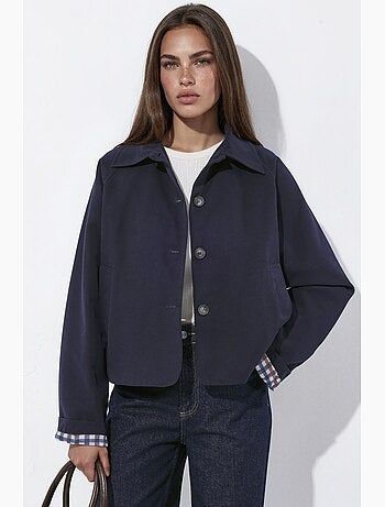 Veste boutonnée à carreaux avec doublure hiccup