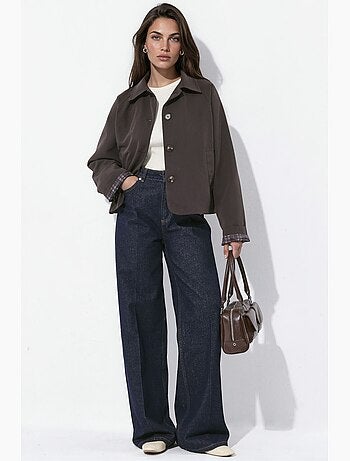 Veste boutonnée à carreaux avec doublure hiccup