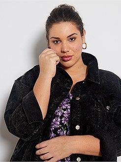 Veste boyfriend effet neige - Kiabi