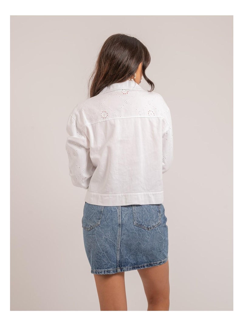 Veste broderies anglaises UKRINE Blanc - Kiabi