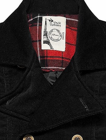 Veste Caban Velours Unisexe NOTTING HILL - 'LA FAUTE A VOLTAIRE'