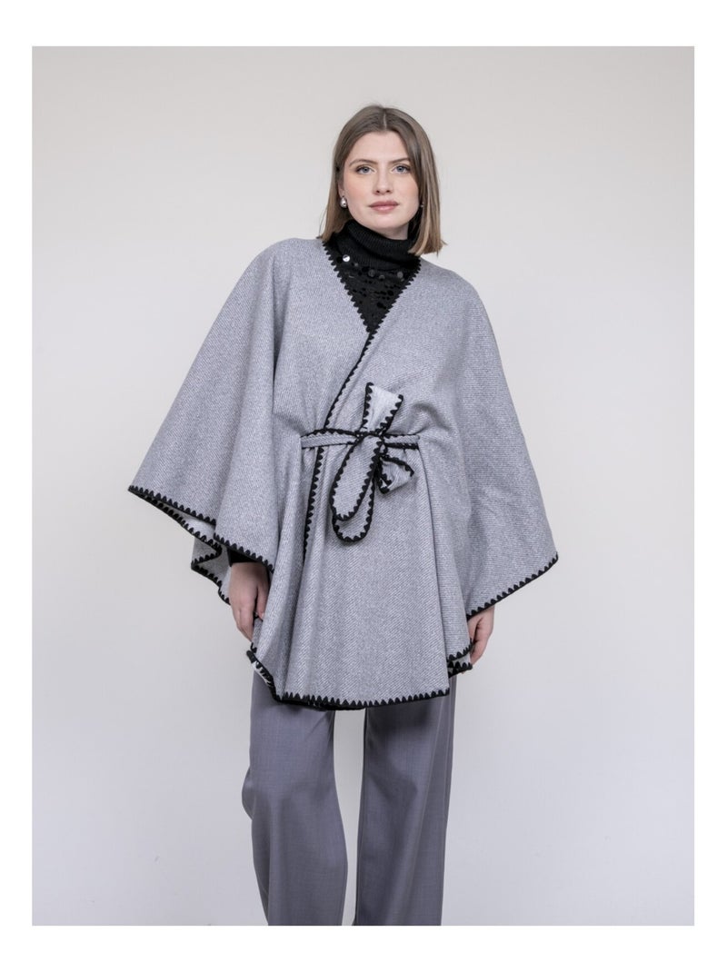 Veste cape ULILA Gris - Kiabi