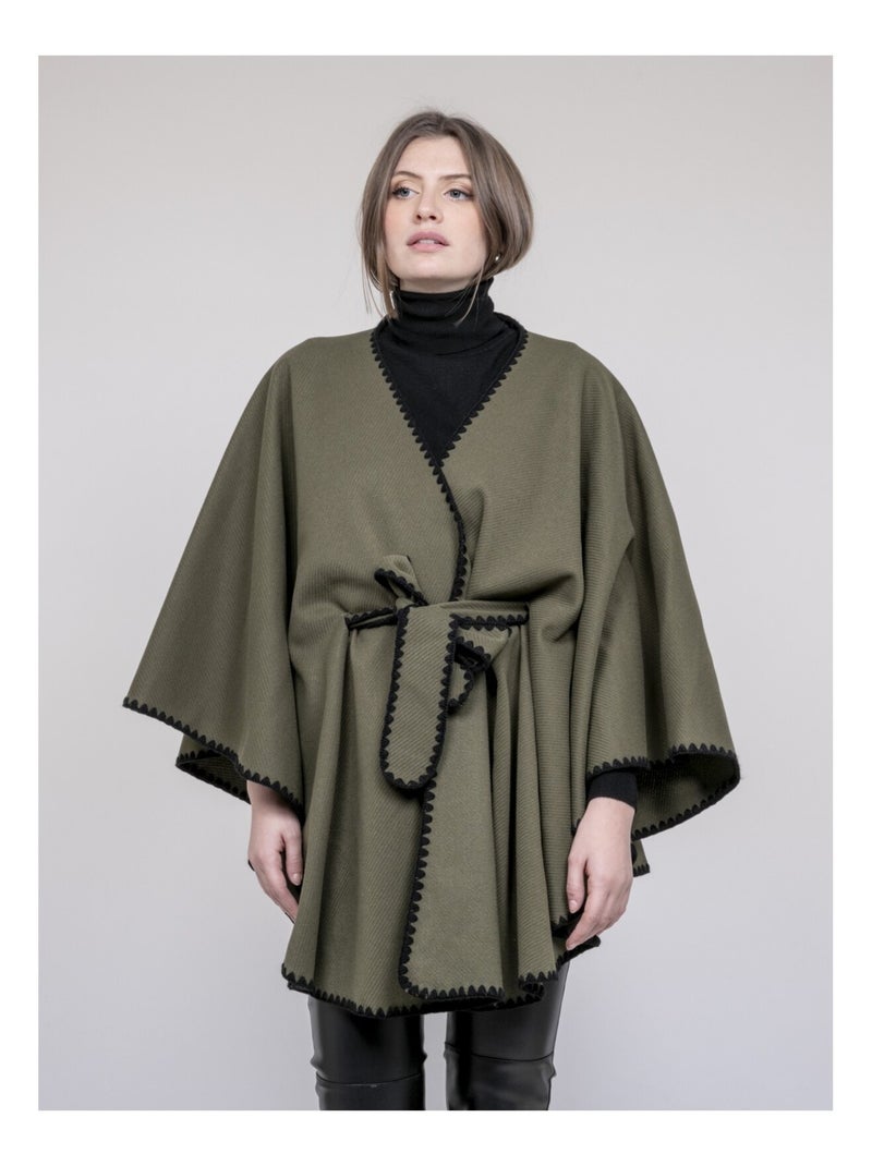 Veste cape ULILA Kaki - Kiabi