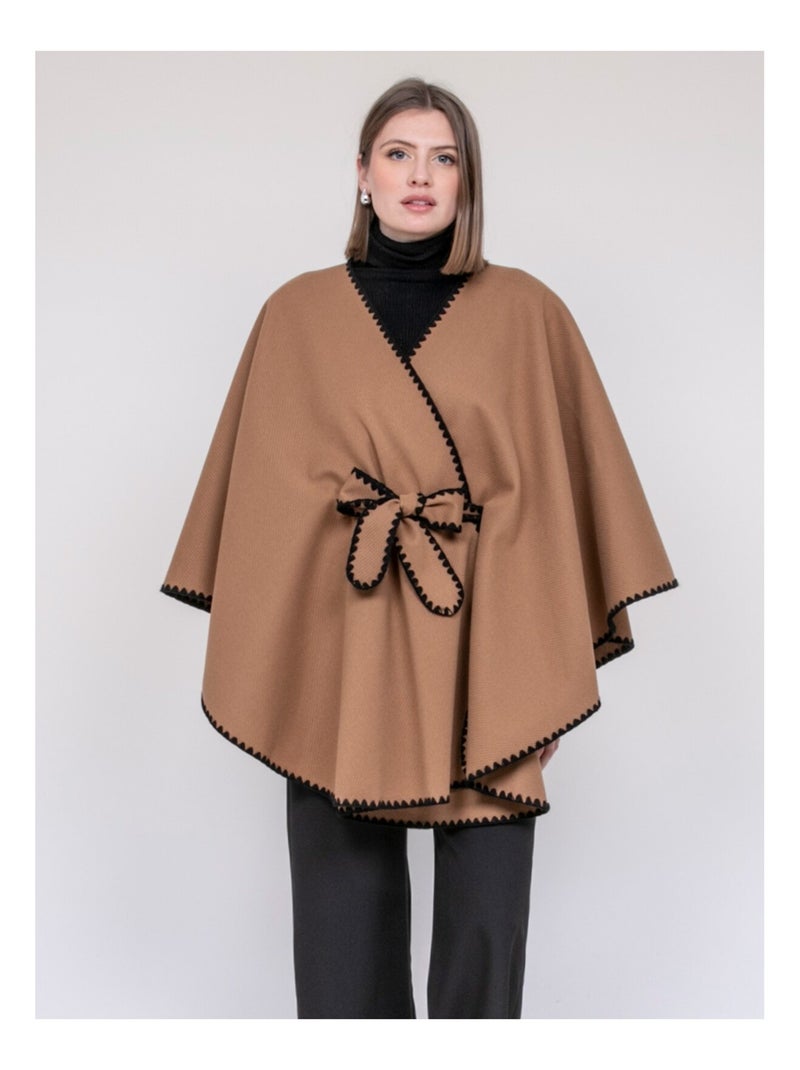 Veste cape ULILA Marron caramel - Kiabi