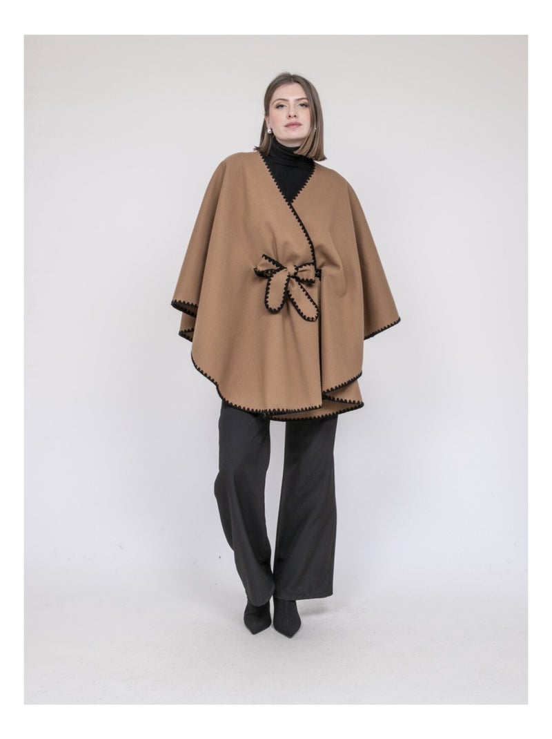 Veste cape ULILA Marron caramel - Kiabi