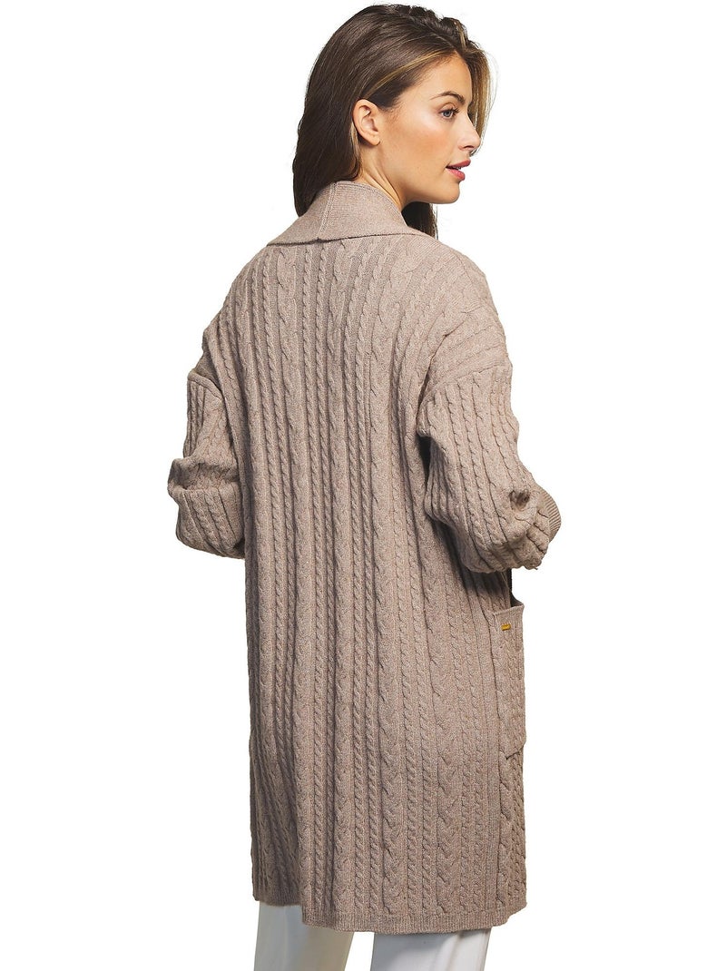Veste cardigan Complementos Vainica Marron - Kiabi