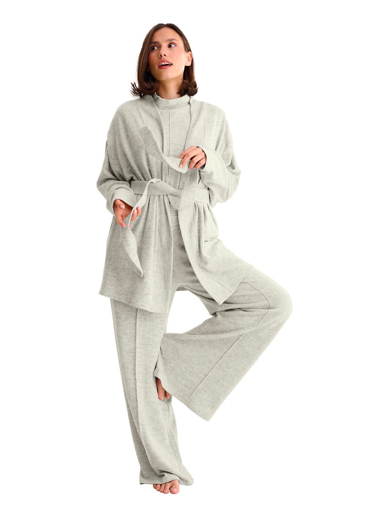 Veste cardigan manches longues ROSIE Ecru - Kiabi