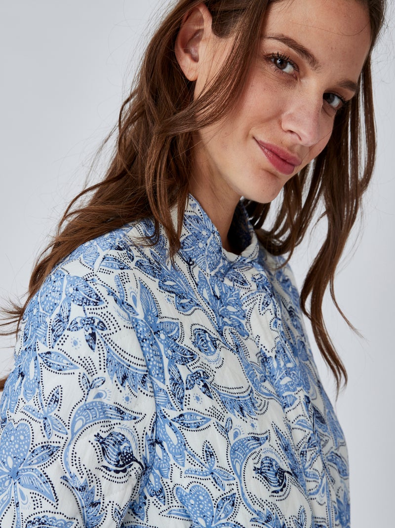 Veste ceinturée surpiqûres fantaisie - damart Blanc - Kiabi