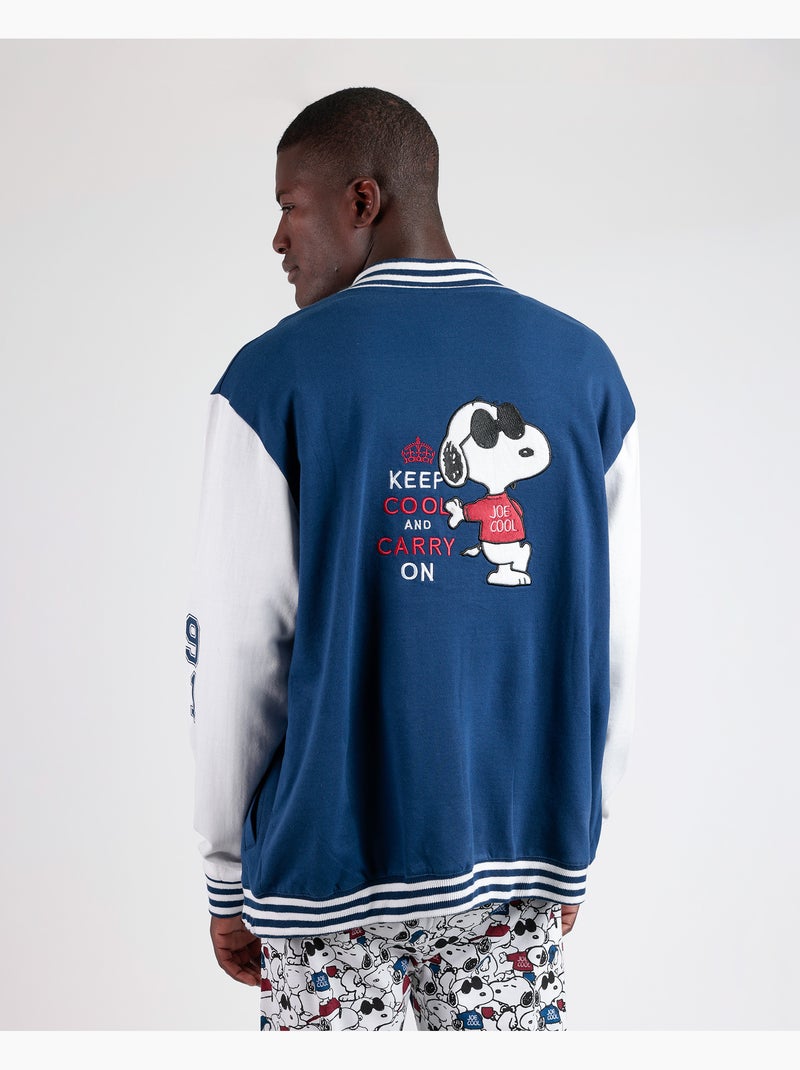 Veste chaude à manches longues Snoopy Cool pour homme PEANUTS Bleu marine - Kiabi