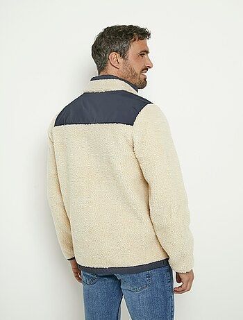 Veste chaude en sherpa avec col montant
