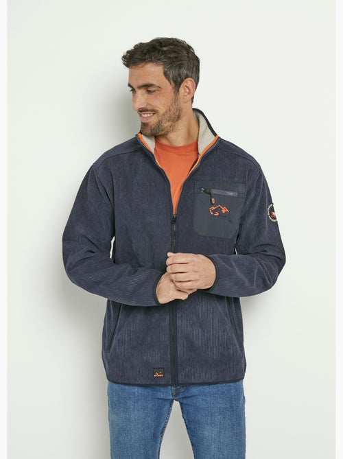 Veste chaude en velours col montant - AFIBEL - Kiabi
