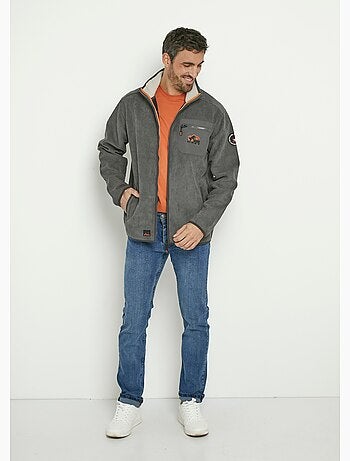 Veste chaude en velours col montant - AFIBEL