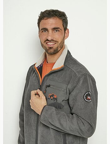 Veste chaude en velours col montant - AFIBEL