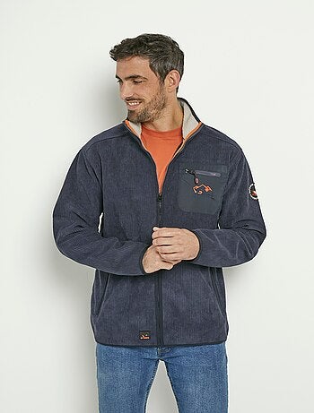 Veste chaude en velours col montant