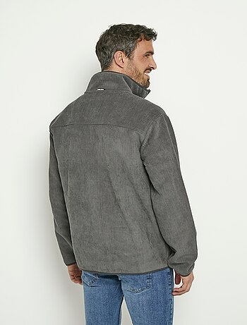 Veste chaude en velours col montant