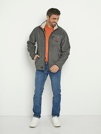 Veste chaude en velours col montant