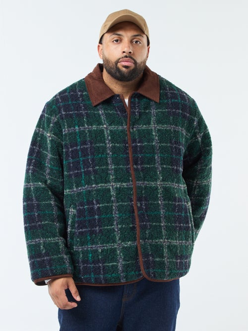 Veste chaude réversible avec velours - Kiabi