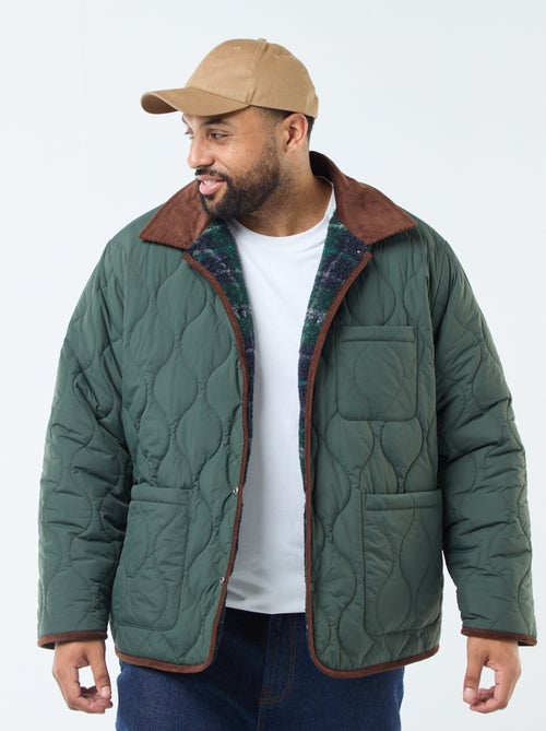 Veste chaude réversible avec velours - Kiabi